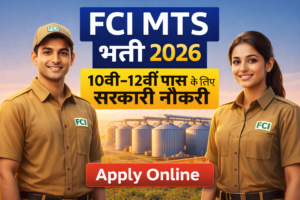 Read more about the article FCI में MTS भर्ती 2026: 10वीं और 12वीं पास के लिए सरकारी नौकरी पाने का सुनहरा मौका