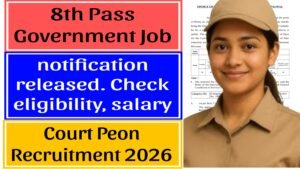 Read more about the article Palwal Court Peon Recruitment 2026 Apply Offline for 10 Posts